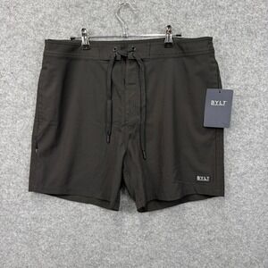 BYLT‎ Premium Basics Coast Board Shorts Mens 34 Black PCF_SHO_BLK_34 Swim Trunks
